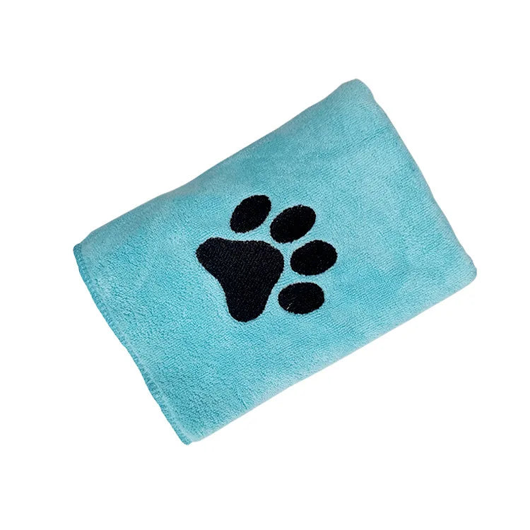 50*100cm Microfiber Pet Bath Towel Embroidered Super Soft Absorbent Cat for Dogs Grooming Supplies