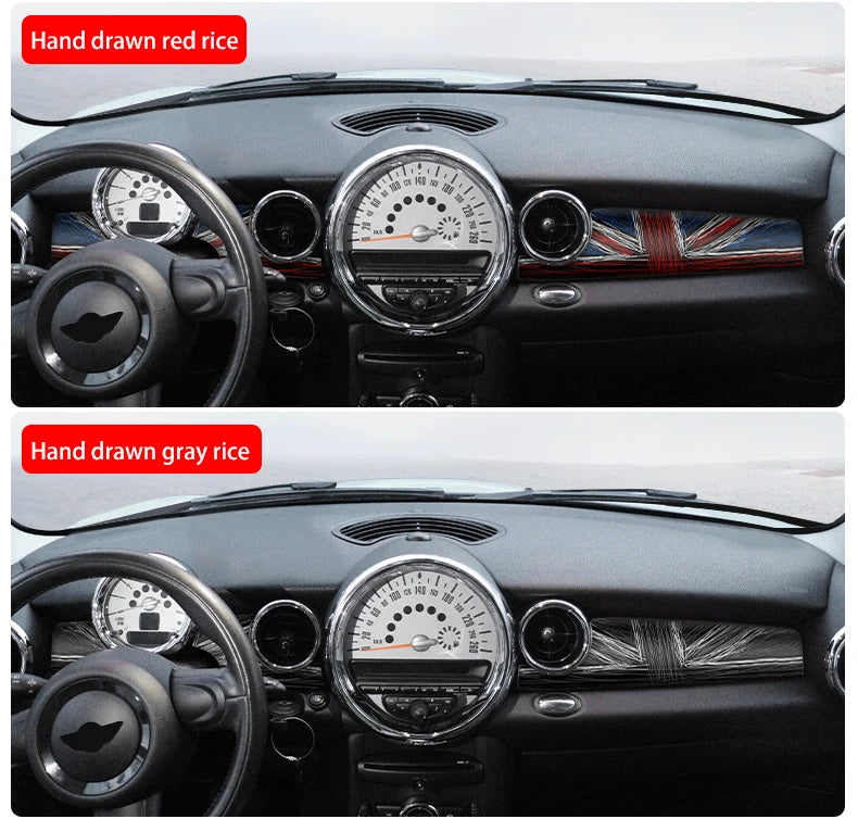 Car Dashboard Decal Leather Sticker For Mini Cooper R56 R55 R54 R57 R58 R59 Car Accessories Styling Only Left handdrive
