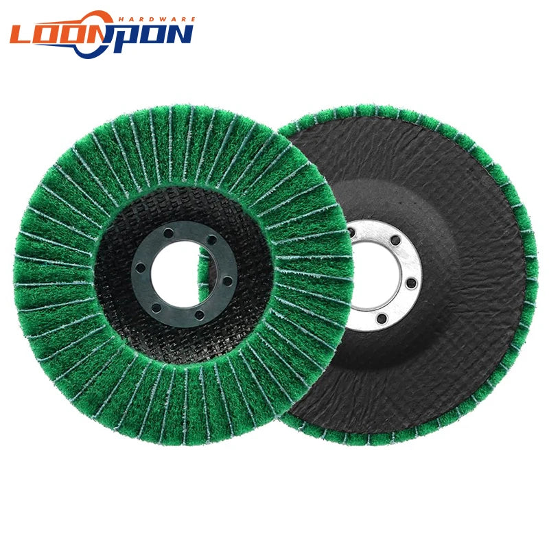 4.5" 115mm Nylon Fiber Flap Polishing Wheel Disc 120 Grit For Angle Grinder For Wood Metal Buffing 1-10Pcs