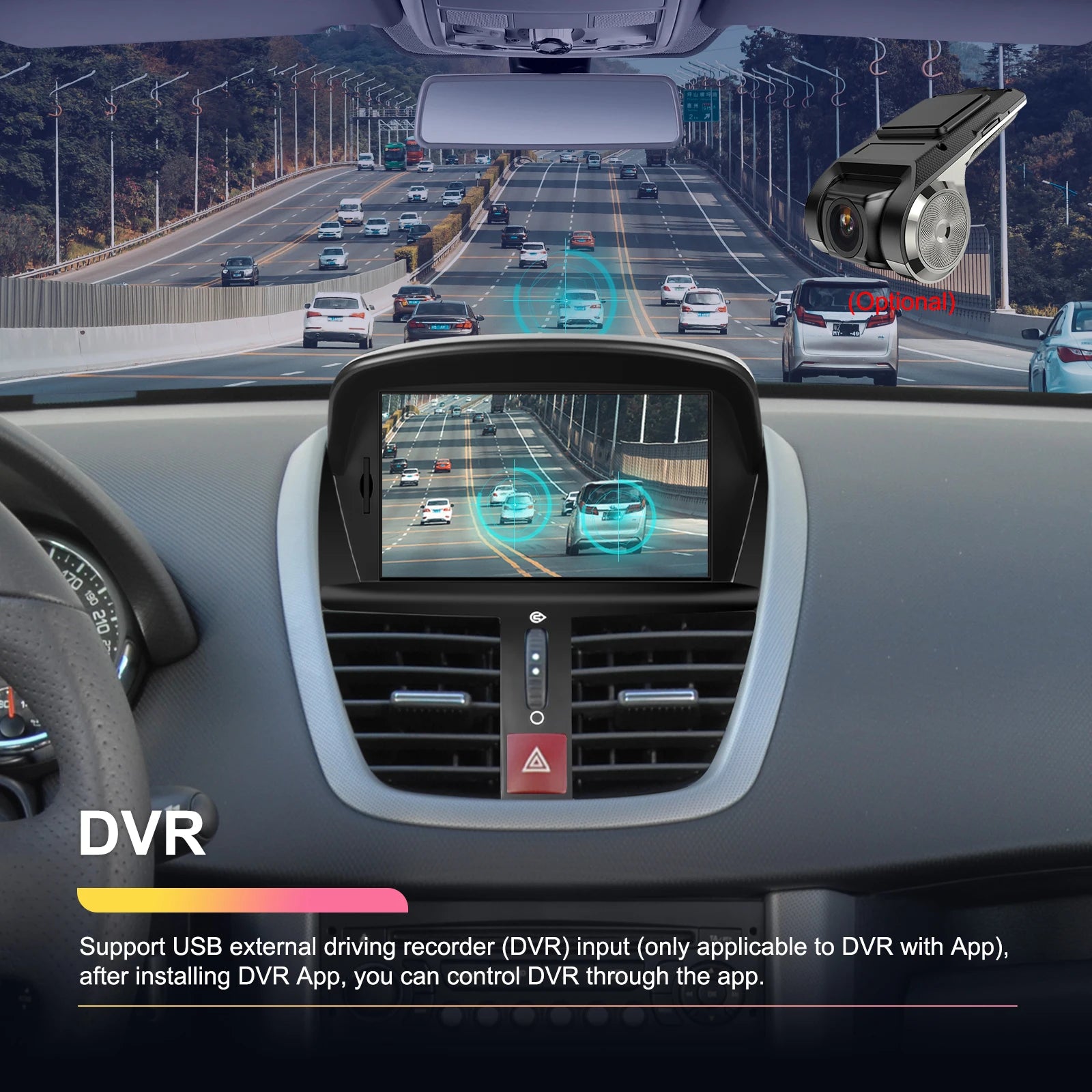 Podofo 7'' Carplay  Android 2din Carplay Car Radio For Peugeot 207 2008-2014 Bluetooth GPS Navigation FM RDS Radio Receiver