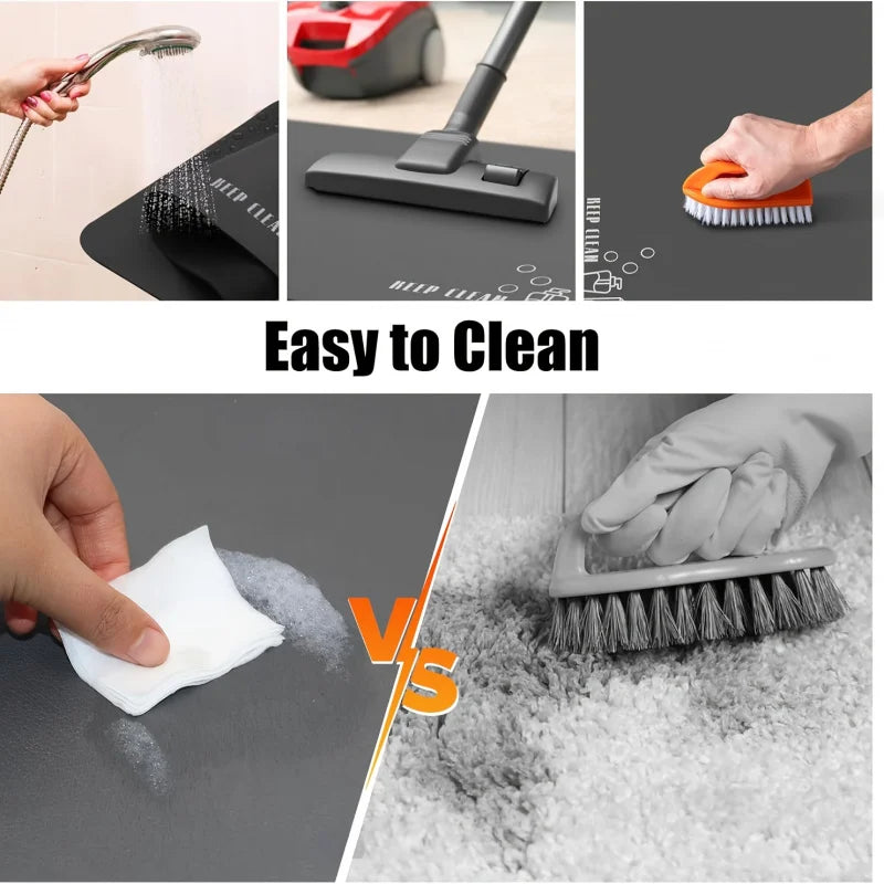 VIKAMA Nordic style minimalist style "KEEP CLEAN" bathroom shower room bathroom carpet anti slip and absorbent home decoration