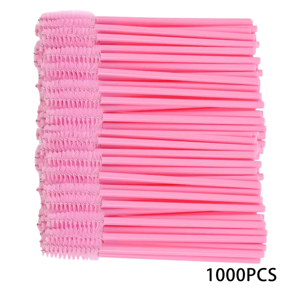 500/1000pcs Eyelash Brush Applicator Wholesale Lash Mascara Wands Brushes For Eyelash Extension Eyebrow Spoolies Beauty Tools