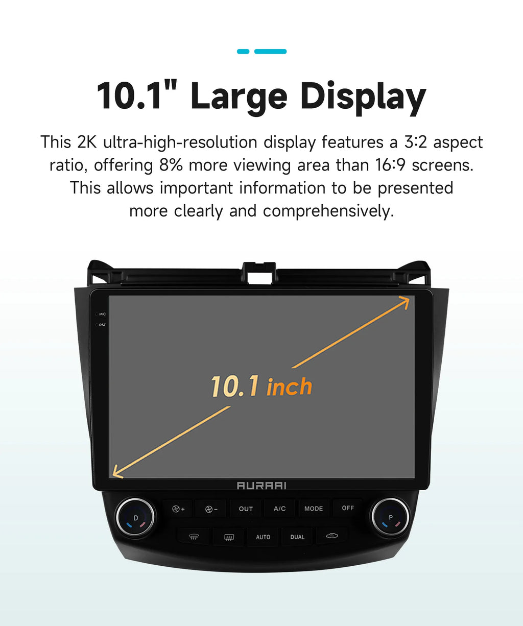 2DIN 9" Wireless Carplay Car Multimedia GPS Radio For Honda ACCORD 7 2003 2004 2005 2006 2007 Android Auto RDS DSP 4G WiFi 360