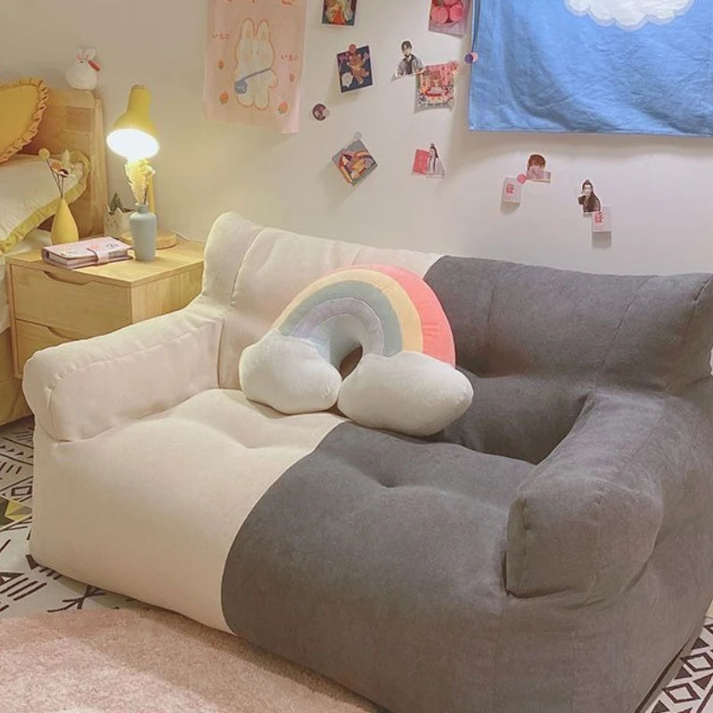 Double Lazy Person Sofa Small Comfortable Leisure Recliner Sponge Compression Sofa Living Room Couches Large Removable Washable
