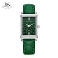 Shanghai Watches Vintage Women's Mechanical Watch 25x41 mm Rectangle Automatic Watch 3D Dial Sapphire Leather Fashion Watch 22MT