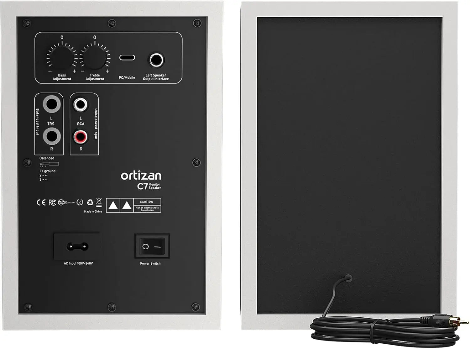 Enceintes de bibliothèque actives Ortizan, moniteur de studio, Bluetooth 5.3 sans fil, ordinateur, TV, PC, DAC USB, système de caisson de basses Hi-Fi pour la maison