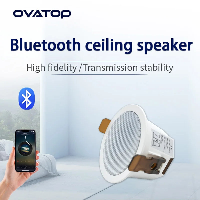 BS005D Mini 8ohm High Quality Professional  Surround Sound Bluetooth  LoudSpeakers  Smart Home System Speakers Ceiling Speaker