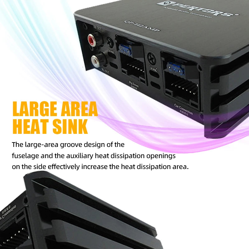 4-Channel Car Amplifier (60Wx4) 240W Max Power for Large Display Android Devices Audio Subwoofers and Speakers Car Stereo AMP