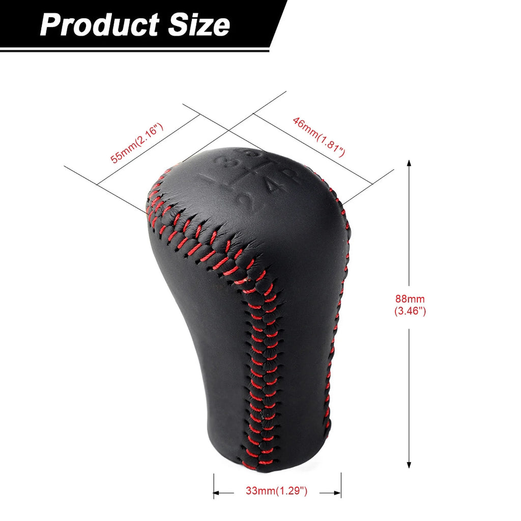 Gear lever Knob 5 Speed Leather Universal Gear Shift knob For Toyota Trd shift knob Transmission Automatic Gear Level Knob