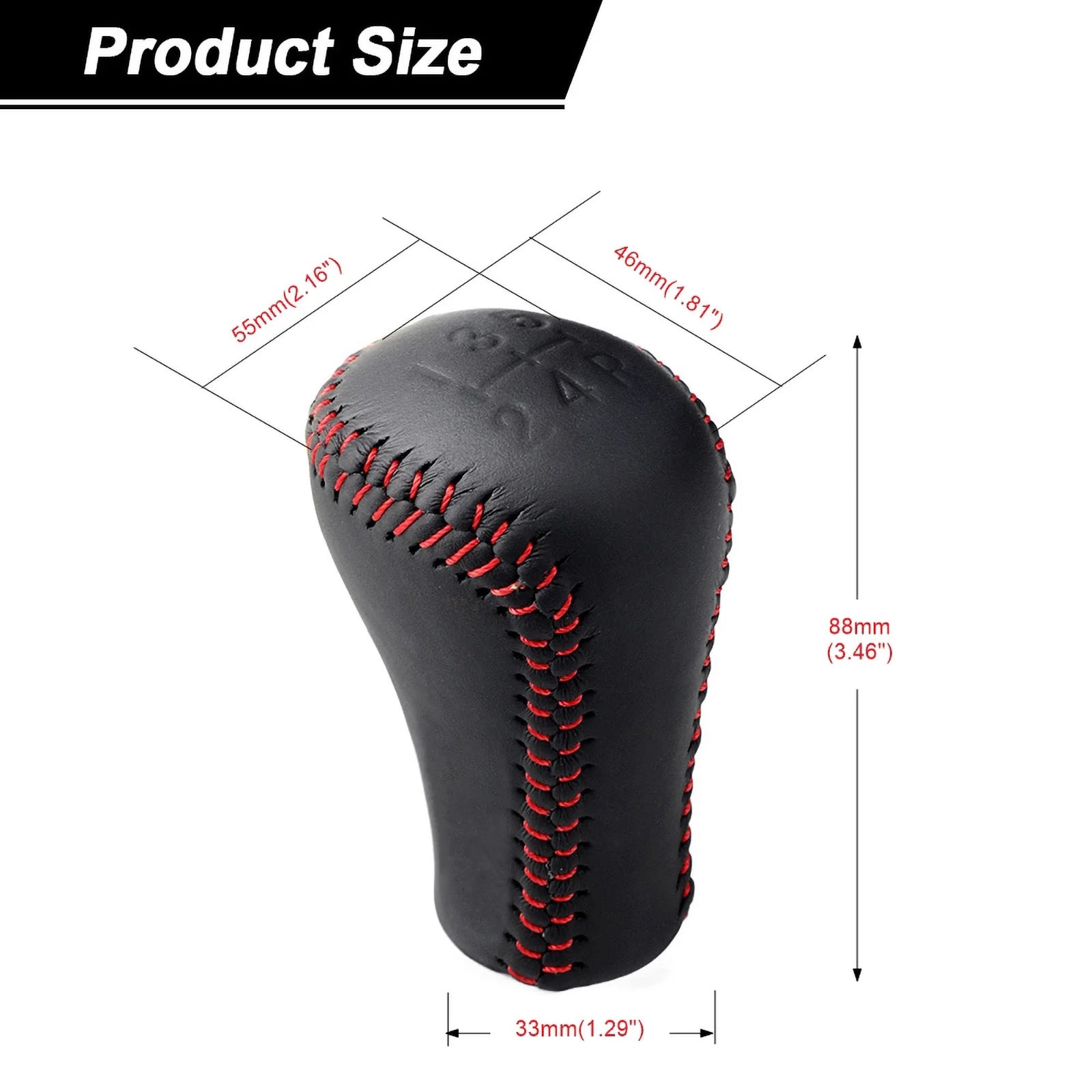 Gear lever Knob 5 Speed Leather Universal Gear Shift knob For Toyota Trd shift knob Transmission Automatic Gear Level Knob
