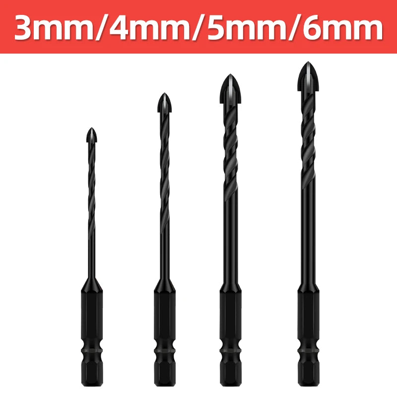 TOOLEYE Cross Hex Drill Bit Set