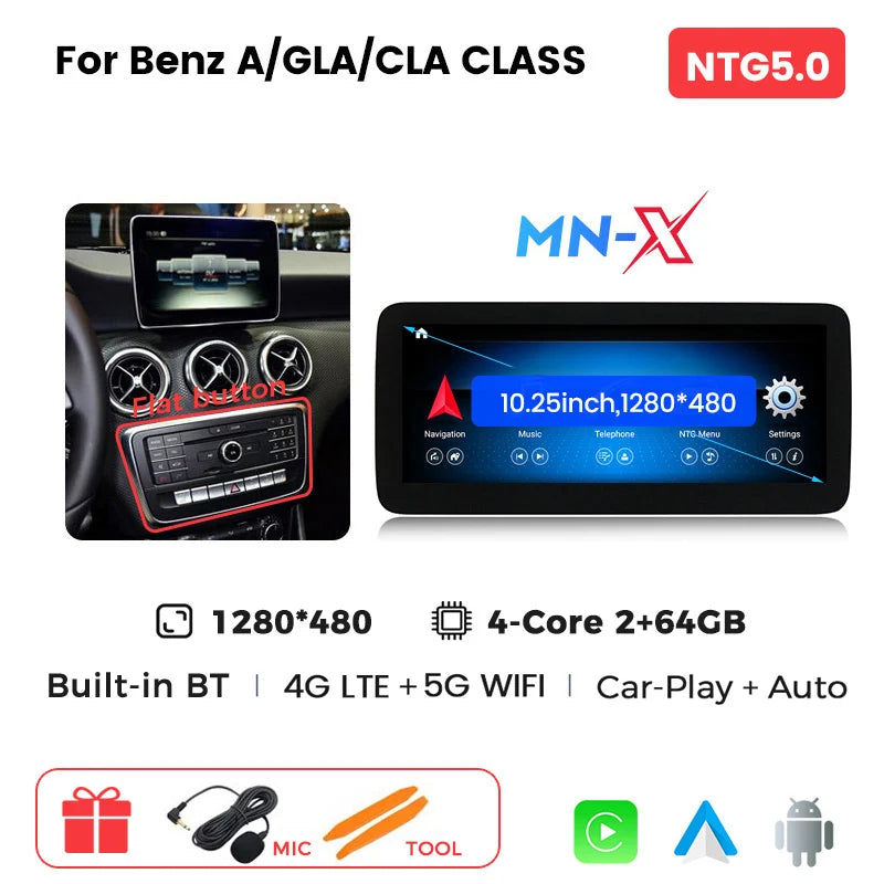 Android 14 Wireless CarPlay Car Radio
