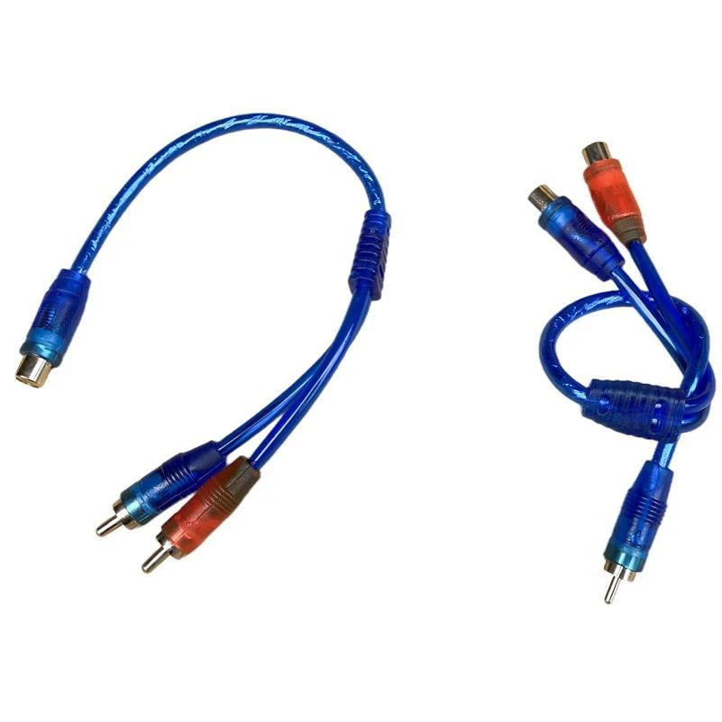 High Quality for Car MP3 Audio RCA 1 Male to 2 Female Y Splitter Cable Adapter Cord Converter for Car AUX Amplifier