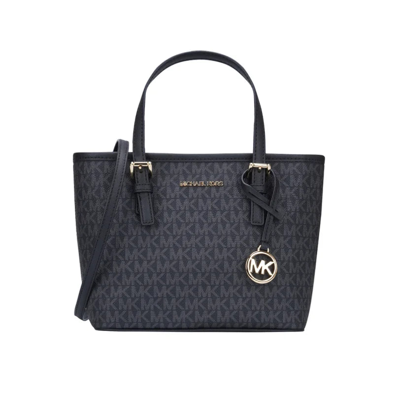 Sac fourre-tout porté main et croisé Michael Kors Ole Jet Set Travel Ultra Small en PVC imprimé avec cuir pour femme