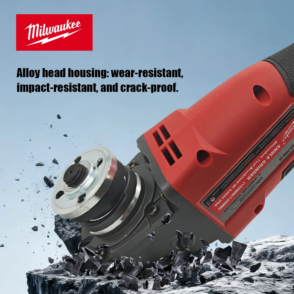 Milwaukee Angle Grinder 125mm Brushless Polishing Cutting Machine No-Lock Paddle Switch Electric Cordless Power Tools
