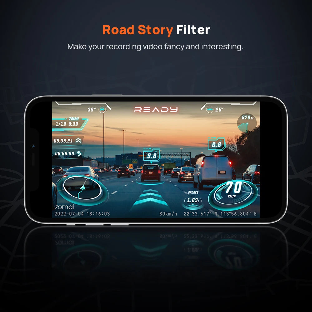 70mai 4K Omni X800 2160P HDR 60fps F1.7 Supported Dual-channel Built-in GPS ADAS Supercapacitor 4G LTE 24H Parking Surveillance