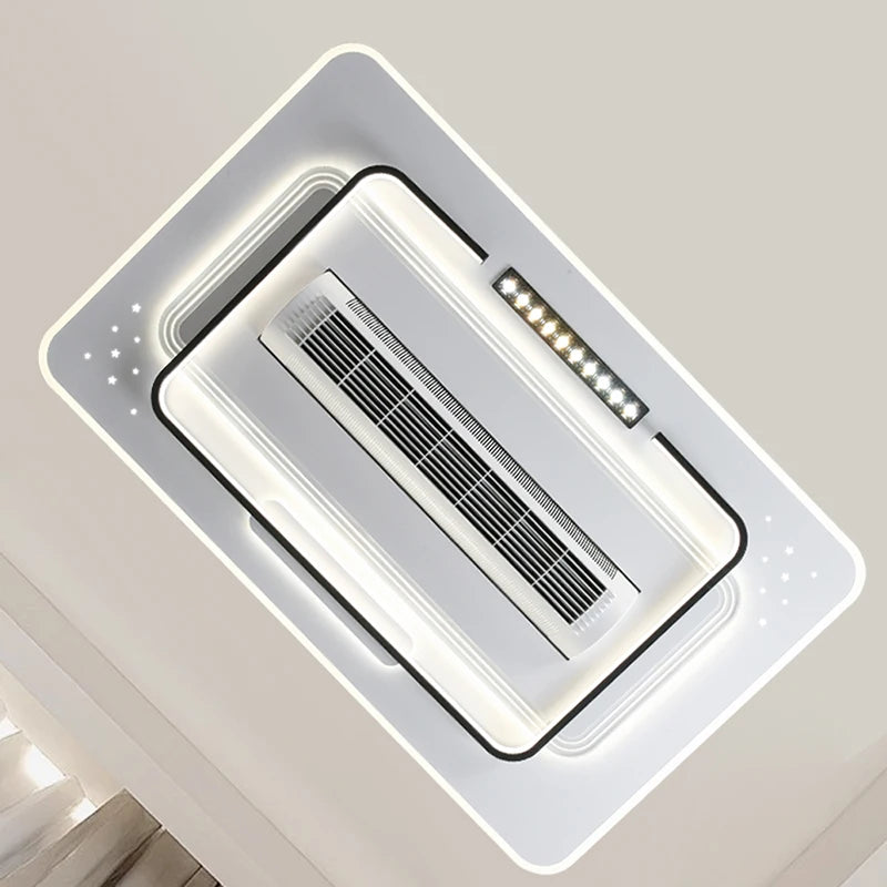 Invisible Bladeless Ceiling Fan LED Remote Control Ceiling Fan Lamp for Home Living Room Bedroom Dimmable Bladeless Fan Lamp
