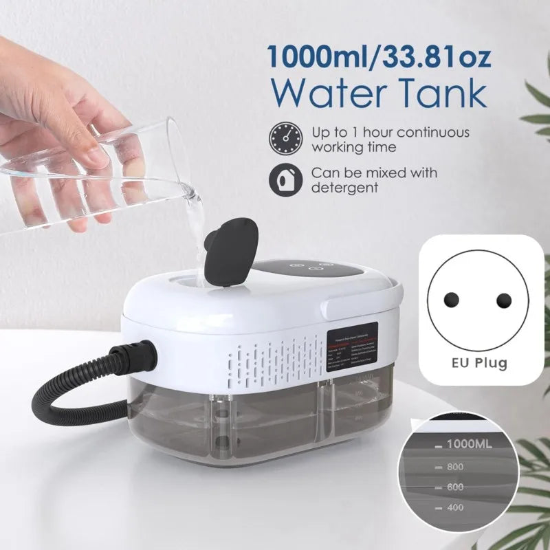 1500W Steam Cleaner High Temperature Pressure Washer Steam Cleaning Machine For Airconditioning Car Hood 1200Ml EU Plug