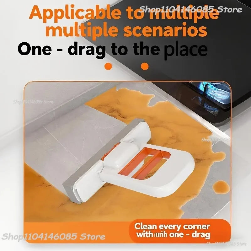 Portable Foldable Wet Dry Mop Quick Cleaning Bathroom Kitchen Mini Sponge Mop Hand-free Wash Mops Mini Portable  Floor Mop