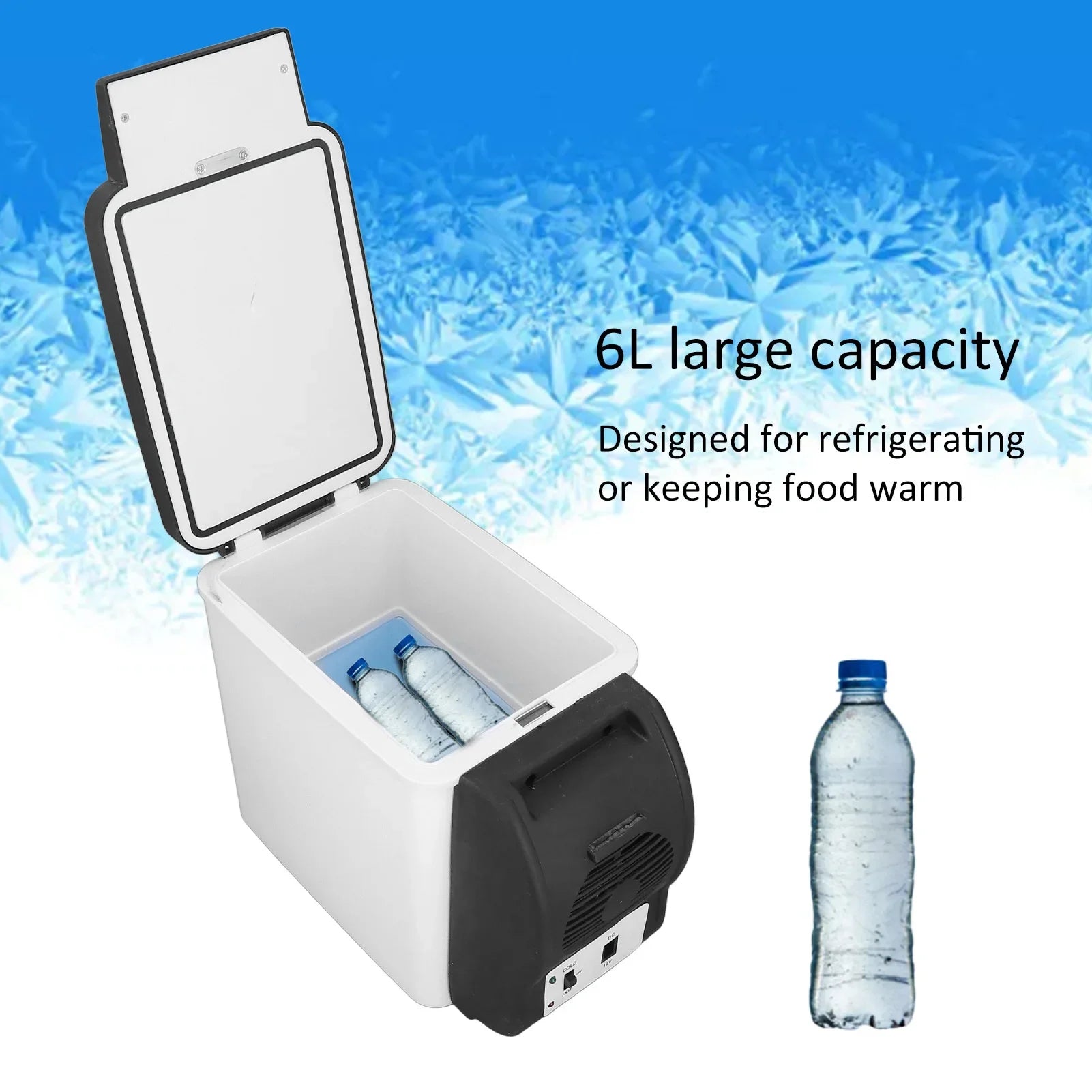 Mini-réfrigérateur de voiture électrique 12V portable 6L, glacière de refroidissement et de chauffage, appareils électriques de camping Amagi