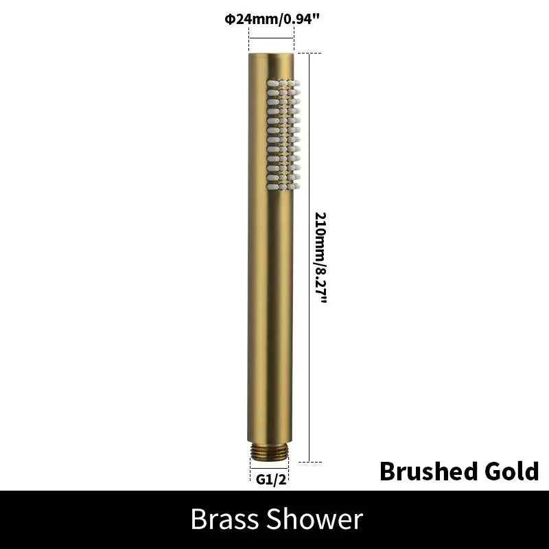 Brass Handheld Shower Head Brushed Golden Hand Held Shower Sprayer Nickel Bath Sprinkler Matte Black Rose Gold Handshower Chrome