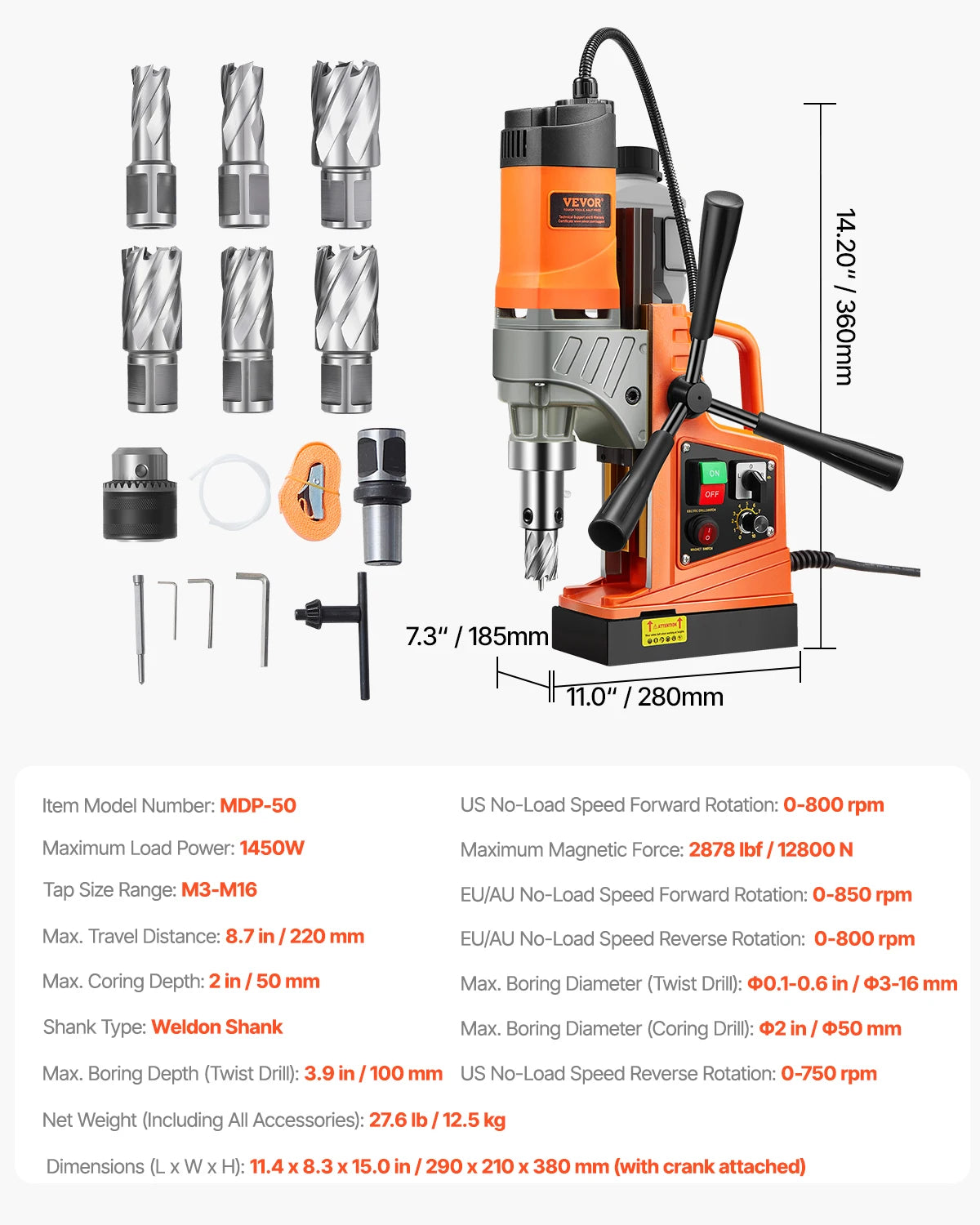 SucceBuy 1450W Magnetic Drill