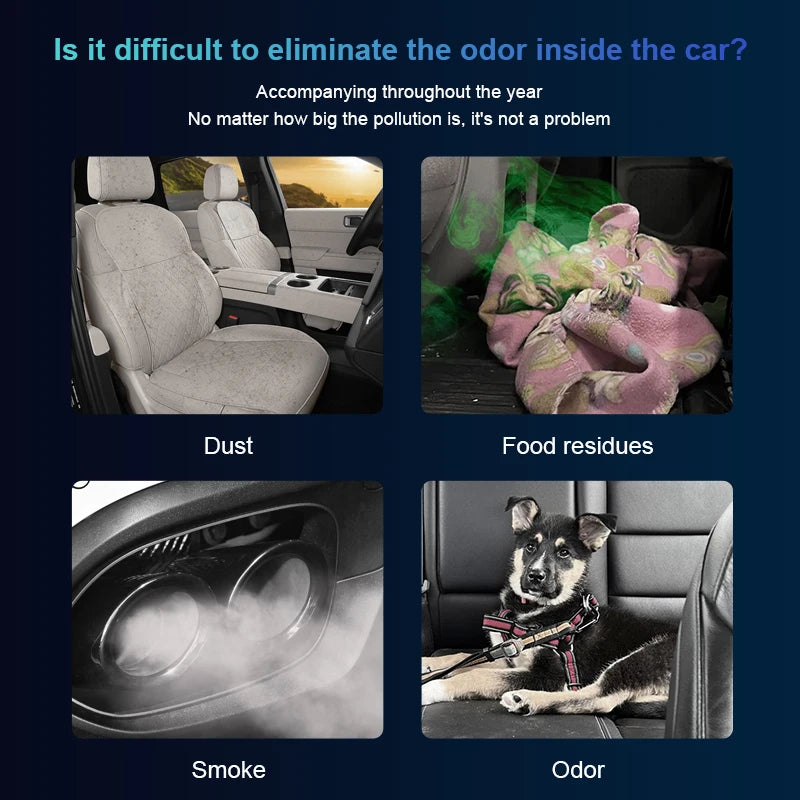 1pc, Solar purifier, automatic operation, air purifier with vibration sensor, can significantly improve the air inside the car i