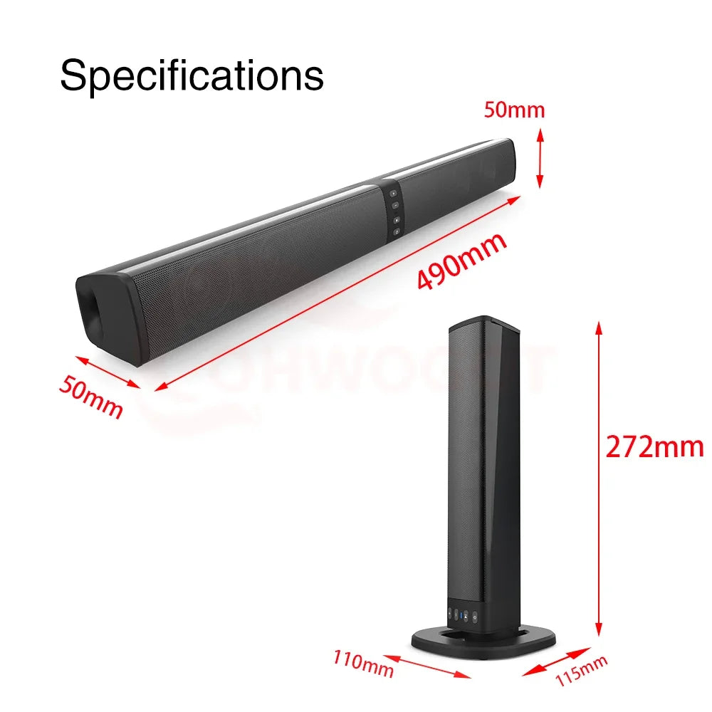 Enceinte Bluetooth sans fil portable super puissante Stéréo Surround barre de son caixa de som Boîte de son TV Maison Subwoofer Radio FM