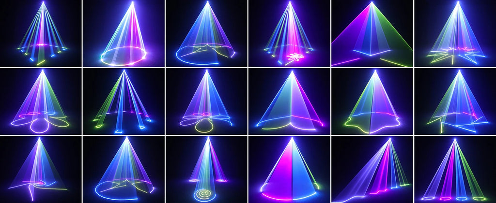 Somspot Full Color Laser Lights 3D Animation Laser Machine RGB Pattern Effect Lighting Projector for Wedding Party DJ Disco Club