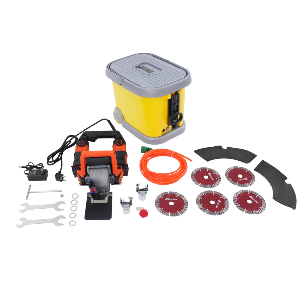 5200W Wall Chaser Concrete Cutter Electric Circular Saw Groove Construction Slotting Machine Cutting Tool