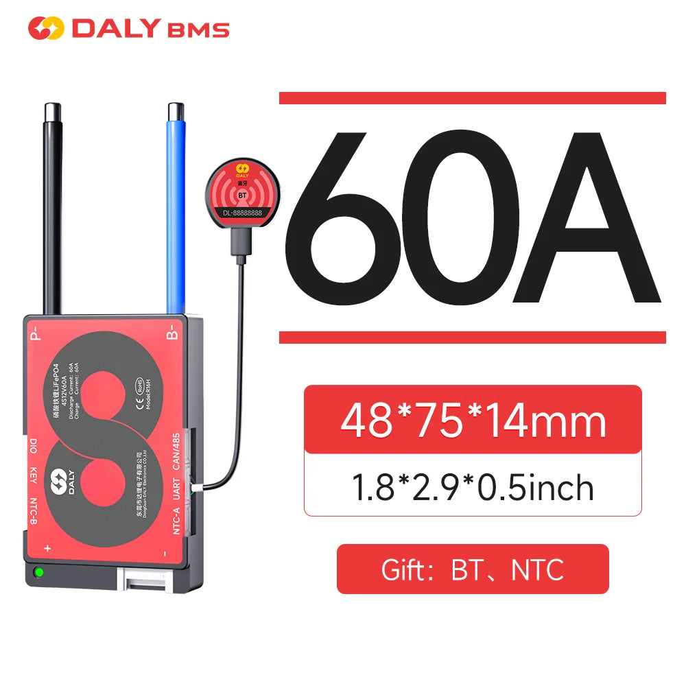DALY Smart BMS Lifepo4 4S 7S 8S 16S 20S 24S Li-ion 3S 7S 16S 12V 24V 36V 48V 60V 72V 100A 250A CANBUS BMS For lithium batteri