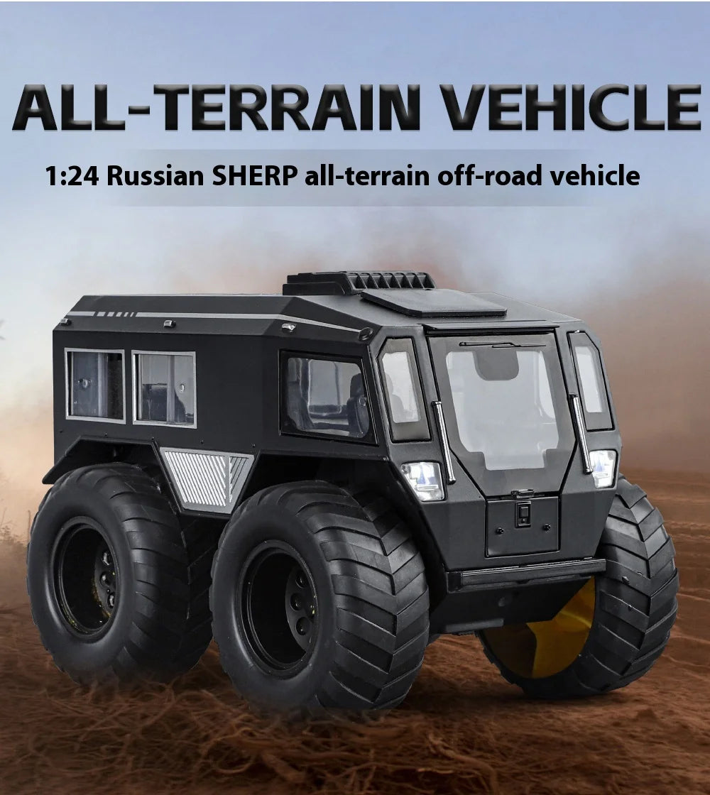 1:24 Scale Sherp ATV Model Car with LED Lights - Realistic Detail for Kids' Adventure Play - Cross-Country Fun, Toy Vehicle