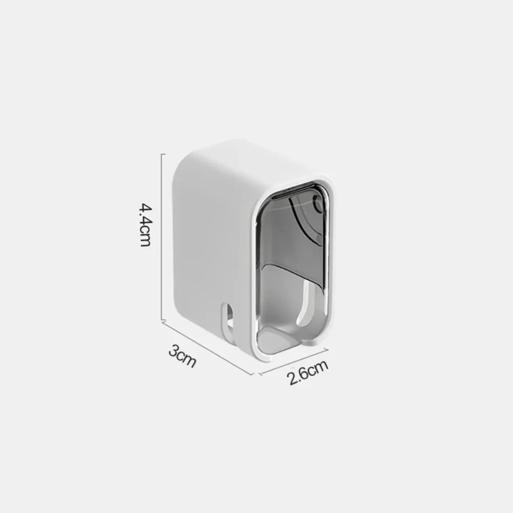 2PCS Toothbrush Holder Flip-top Wall Mounted Toothbrush Rack Dustproof Toothbrush Storage Box Bathroom Electric Toothbrush Shelf
