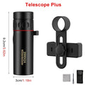 2000x24 HD Monocular Telescope Mini Portable Mobile Phone Telescope with Holder Outdoor Camping Hunting Birdwatching Telescopes