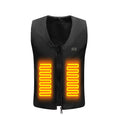 Gilet Chauffant Électrique Intelligent d'Hiver pour Femme, 4 Zones, Style Couple Col en V, Chargement USB, Gilet Chauffant, Veste Thermique Chaude d'Extérieur