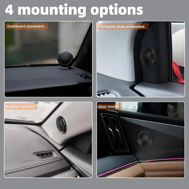 2pcs 1 Inch Car Tweeters Universal 240W Car Speakers HIFI Silk Film 4 Ohm Aluminum Casing For Car & Home Theater System Upgrade