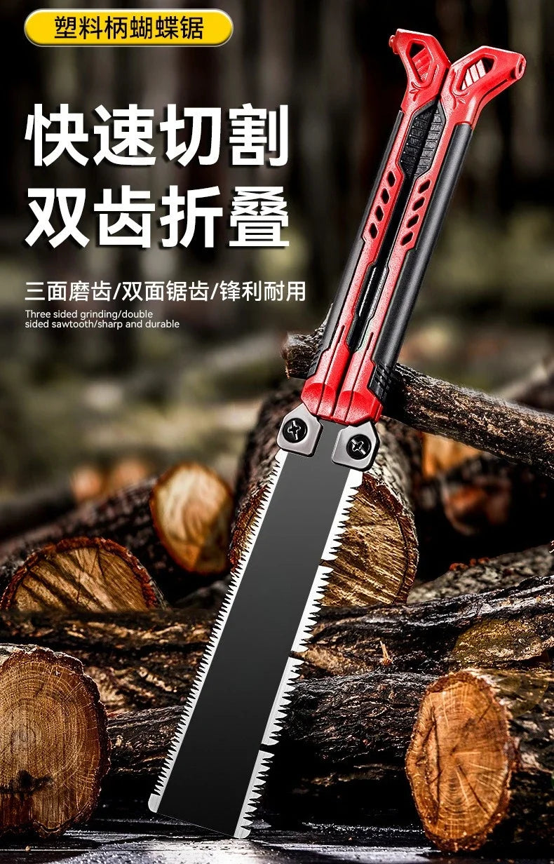 SK5 steel double-sided hand saw Ultra-sharp garden fruit tree pruning hand saw portable mini woodworking dedicated one-handed