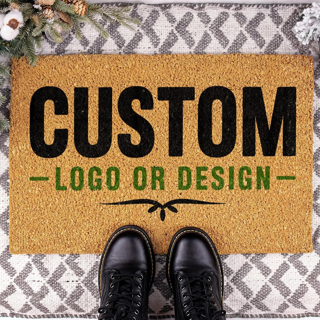 Customized Coir Doormat Logo Text Number Design Your Idea Welcome Mat Rugs for Company Home Indoor Outdoor Housewaring Gifts