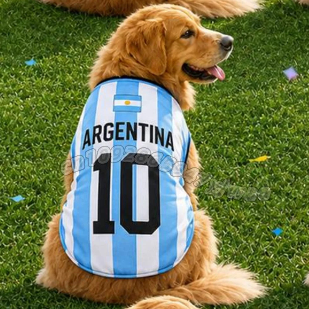 Summer Dog vest Belgium CANADA Germany print Basketball Clothes Puppy T-Shirt Summer Pet Cat Shirts For  soccer fans  Dogs vest