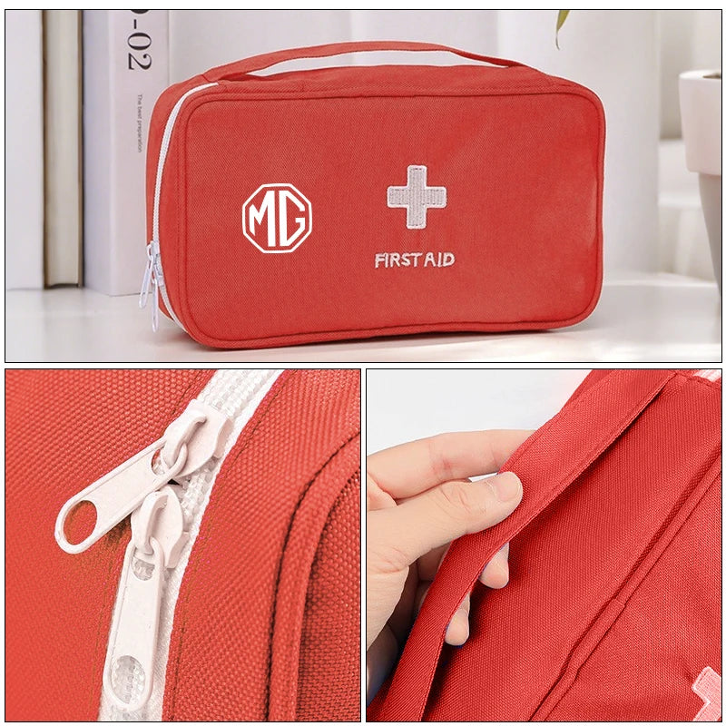 Car Portable Medicine Kit Outdoor First Aid Supplies Bag For Morris Garages MG 6 3 5 7 TF ZR ZS HS GS GT Hector RX5 RX8 Gundam