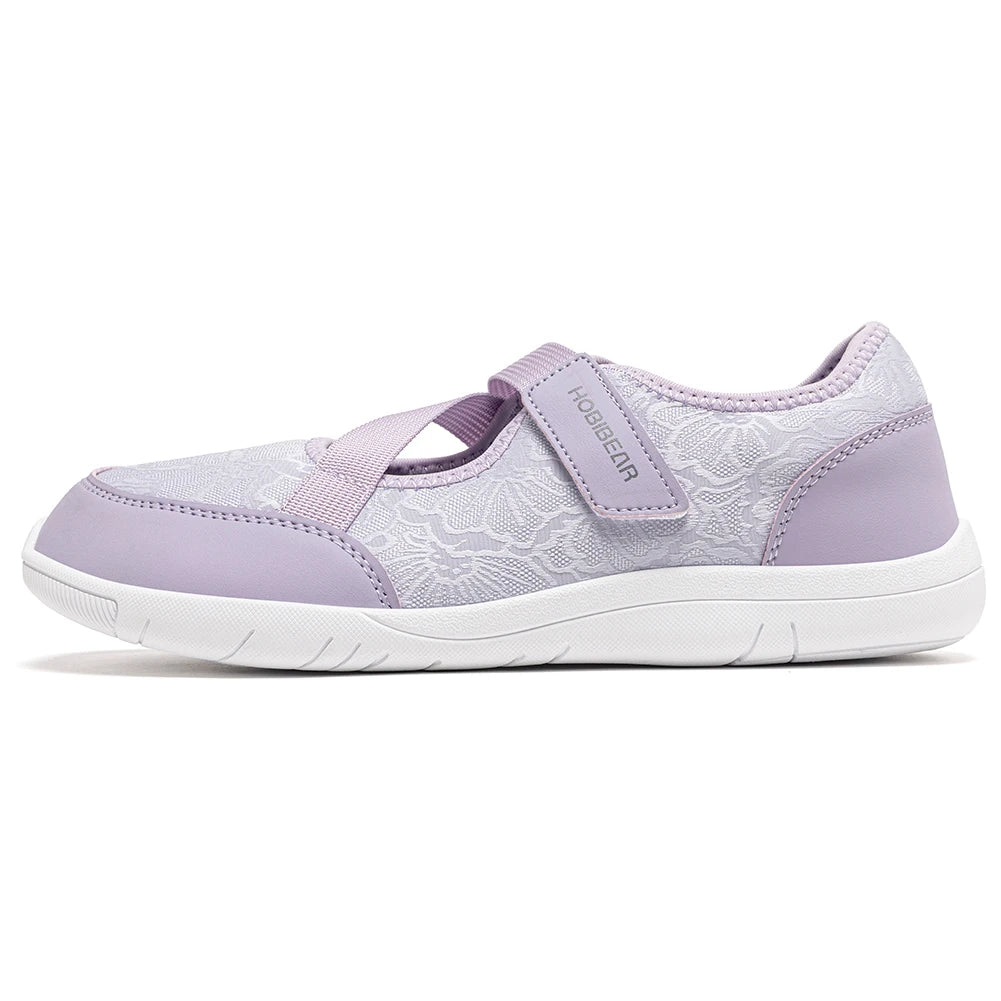 HOBIBEAR Wide Width Mary Jane Flats Women Barefoot Ballet Shoes Adjustable Hook Loop Lightweight Zero Drop Shoes