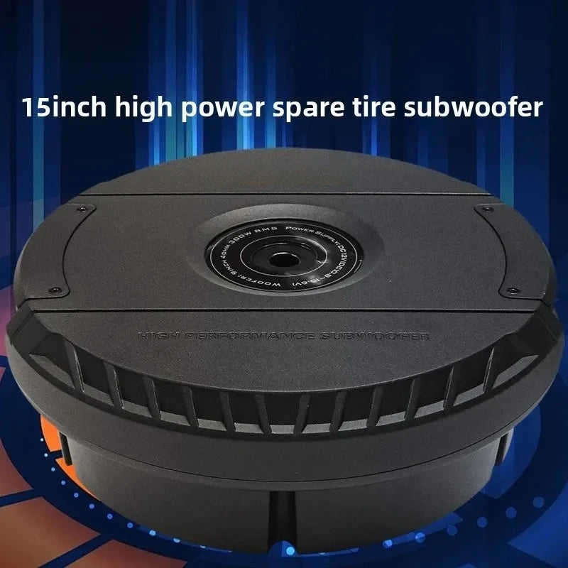 useful Car Audio Modification Class D 12V Active High-power 15-inch Car Spare Tire Subwoofer