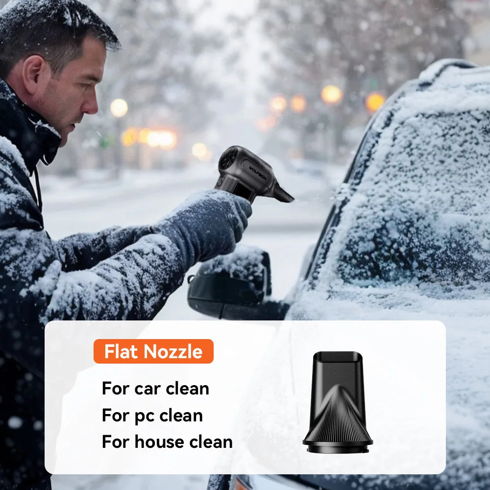 WOLFBOX DF100(MF100-BLACK) Souffleur Portable Puissant Sans Fil, Dépoussiéreur à Air, Vitesse Réglable pour Voiture/PC/Maison/Extérieur