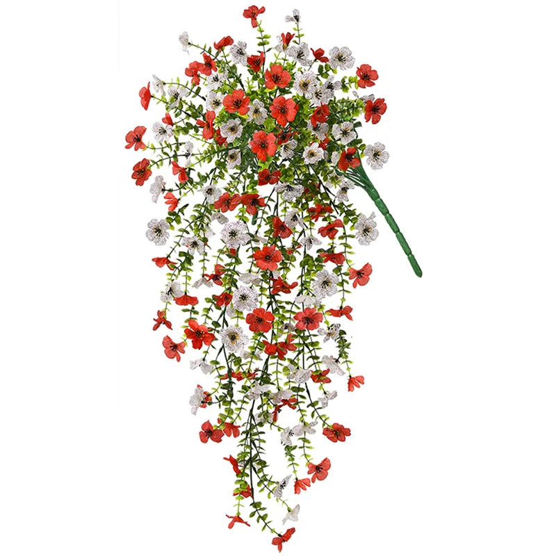 Artificial Plants and Flowers Artificial Hanging Flower UV Resistant Garden Yard Balcony Fake Plant Wedding Party Outdoor Decor