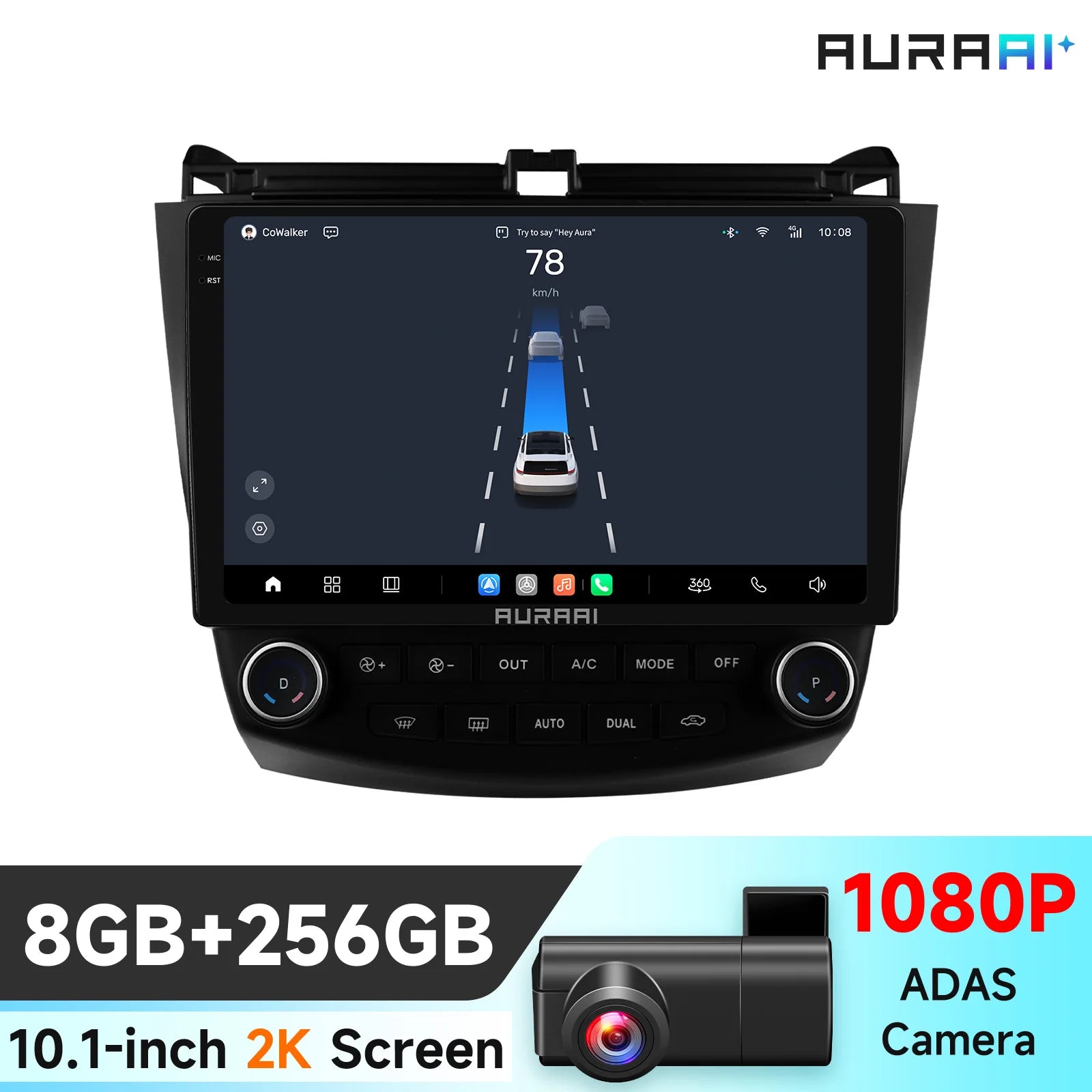 2DIN 9" Wireless Carplay Car Multimedia GPS Radio For Honda ACCORD 7 2003 2004 2005 2006 2007 Android Auto RDS DSP 4G WiFi 360