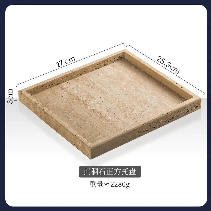 4Pcs Natural Travertine Bathroom Set Wabi Sabi Minimalist Soap Dispenser Tissue Box Luxury Hotel Show House Organizer Decor