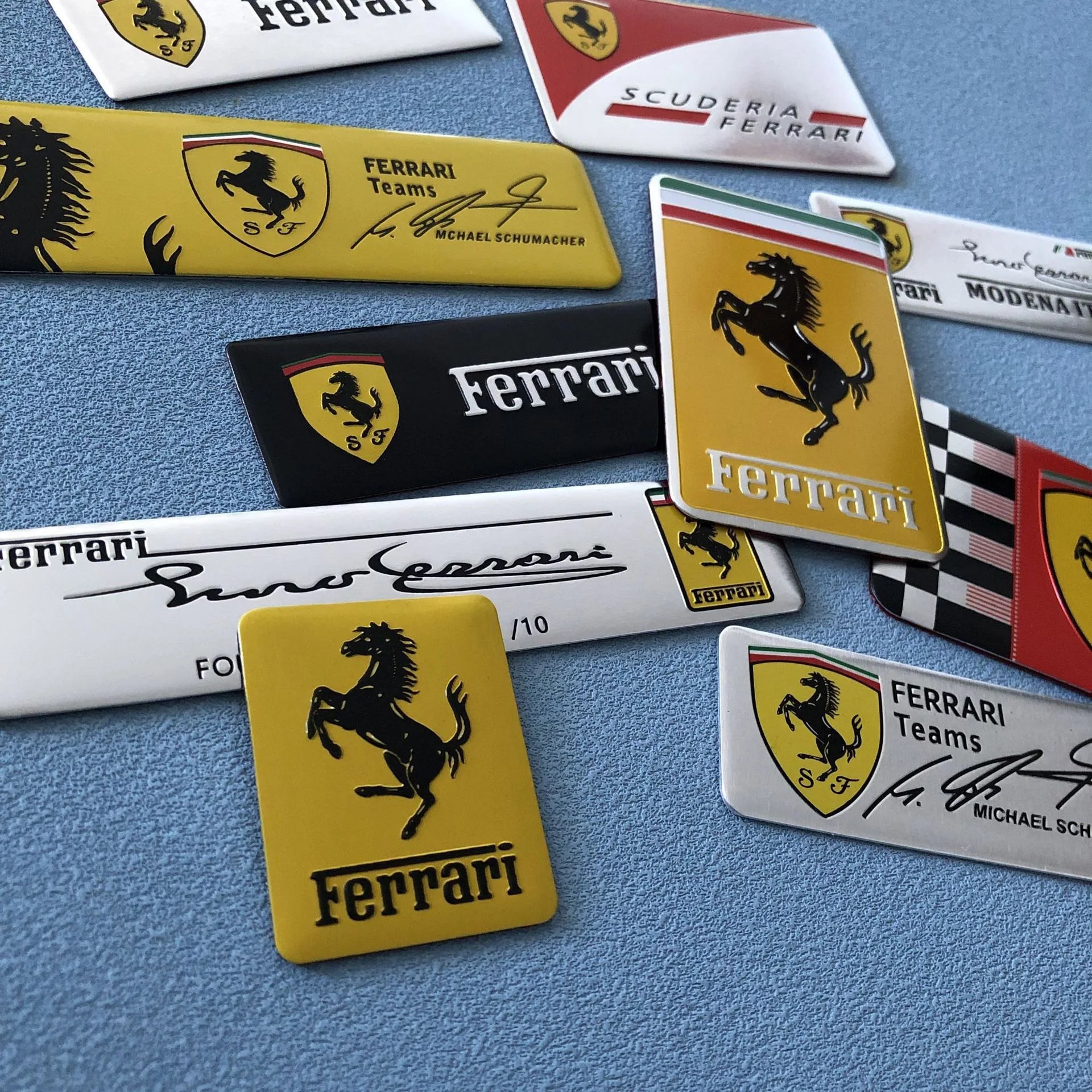 3D Aluminum Car Badge Stickers Body Trunk Window Decoration Decals For Ferrari F1 F8 F80 SF90 Stradale SF90Spider 296 GTB GTS