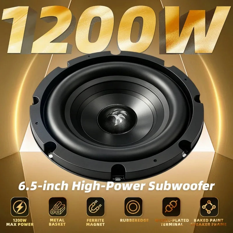 1pcs 8 Inch Car Speakers 1200W High Fidelity Car Door High Definition Mid Bass Stereo Surround Subwoofer Universal Car Audio