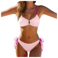 Women High Waisted Bikini Sexy Push Up Two Piece Swimsuits Vintage Swimsuit Two Piece Retro Ruched High Female Thong Bikinis Set