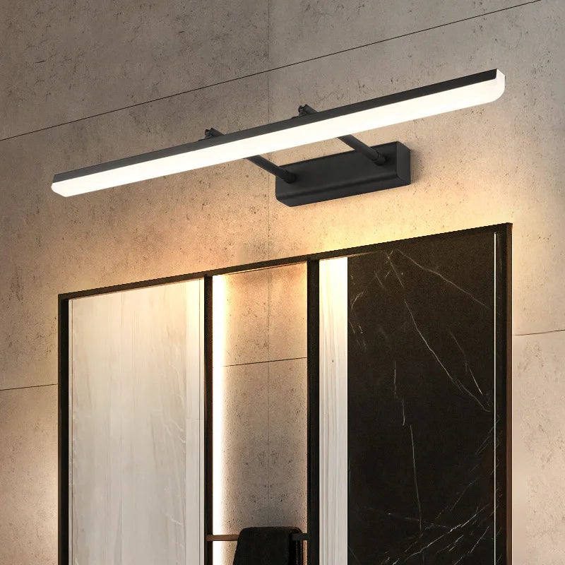 Indoor Bathroom Mirror Wall Lamp Metal Material Electroplate Body Retractable Sconce Light LED Dressing Table Mirror Wall Lustre